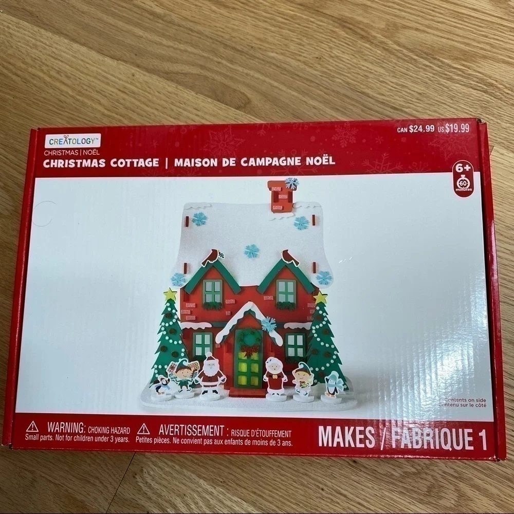 Creatology Christmas Cottage Children’s Craft NEW 6+ Santa Mrs. Claus Elves